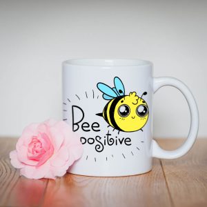 Kubek z pszczołą Bee Positive pozytywny